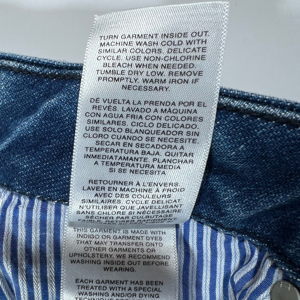 Habitual Pace High Rise Slim Straight Jeans 27 Light Wash Cropped Slit Hem - Picture 15 of 16